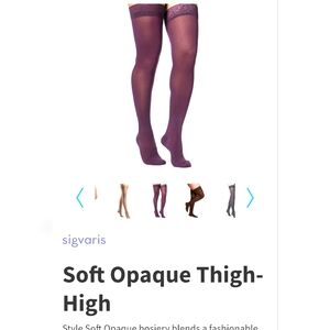 NIB SIGVARIS 842NMSW 60 20-30mmHg Mulberry Thigh High Size M Compression Hosiery